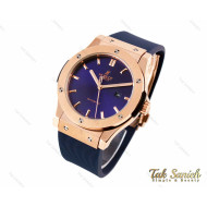 ساعت هابلوت مردانه رزگلد سرمه ای اتوماتیک Hublot-2845-G