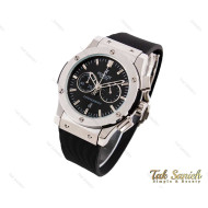 ساعت مچی هابلوت مردانه سه موتوره سیلور مشکی Hublot-3118-G