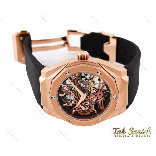 ساعت هابلوت مردانه صفحه اسکلتون اتوماتیک رزگلد Hublot-3126-G ساعت هابلوت مردانه صفحه اسکلتون اتوماتیک رزگلد Hublot-3126-G