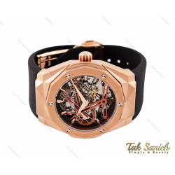 ساعت هابلوت مردانه صفحه اسکلتون اتوماتیک رزگلد Hublot-3126-G ساعت هابلوت مردانه صفحه اسکلتون اتوماتیک رزگلد Hublot-3126-G