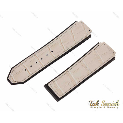 بند چرمی ساعت مچی هابلوت مردانه طوسی Hublot-Strap-2976-G