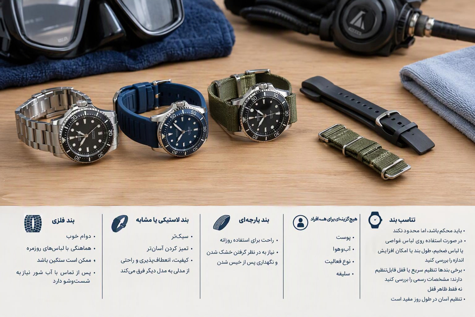 دستبند یا بند؟ انتخاب بر اساس کاربرد